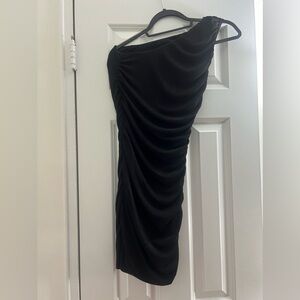 Runched One shoulder dress!